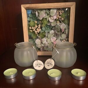 Lime Coconut Tea Light Candles and Holders 🔥